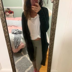 Moss green duster/cardigan !